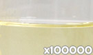 「アンナットーN2R-25 （アナトー色素）」の水溶希釈例（100000倍）